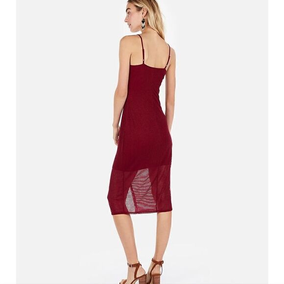 Express Ribbed Button Midi Dress - Picture 11 of 11